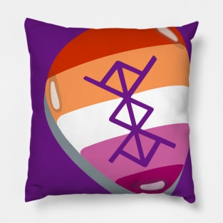 Lesbian rune Pillow