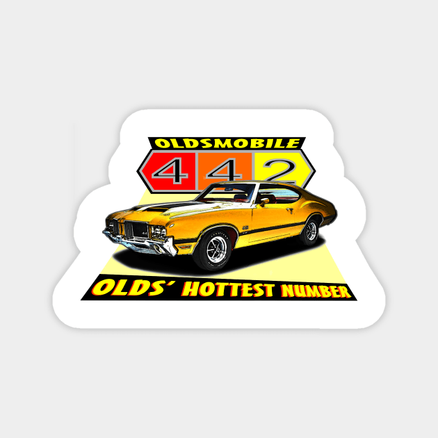 Olds 442 - Old's Hottest Number! Magnet by RGDesignIT