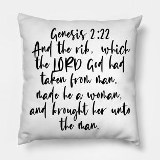 Genesis 2:22 Bible Verse Pillow