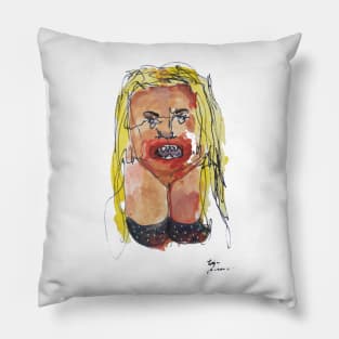 pop goddess celebrity singer 3000 usa portrait | bad art club Pillow