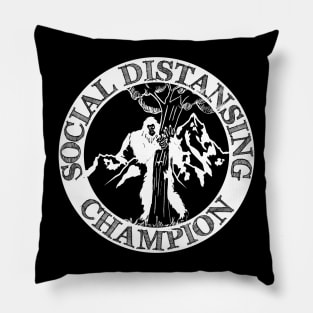 Bigfoot Social Distancing Champion Sasquatch Pillow