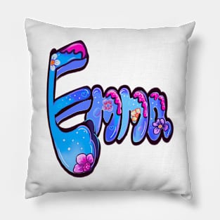 Emma - in light blue - first name Pillow