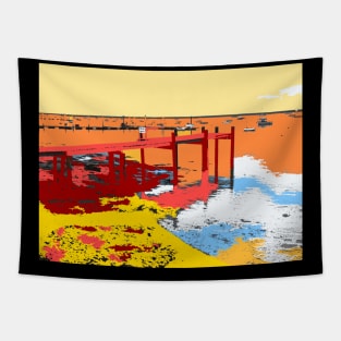 Colourful Jetty on the River Tapestry