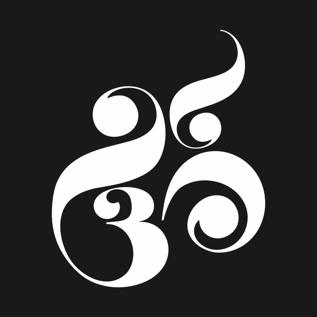 Kawaii OM, AUM, Zen, Yoga Meditation Sanskrit Symbol by Rajsupal