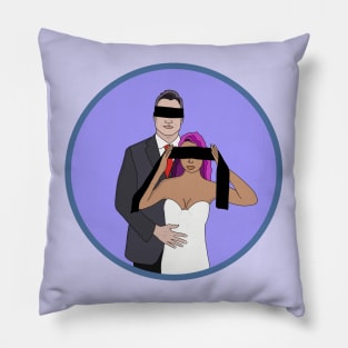 Married Love Funny Cartoon Wedding Engagement Pillow