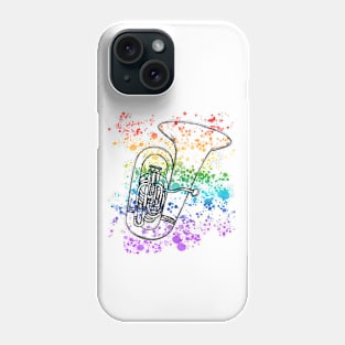 Tuba Rainbow Colours Tubaist Brass Musician Phone Case