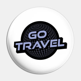 Go Travel Retro Y2K Wanderlust Graphic Pin