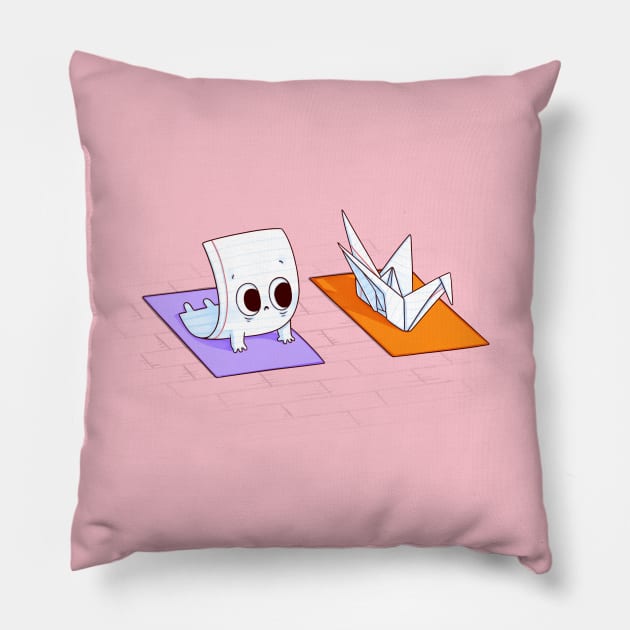 Yoga Class Pillow by Naolito