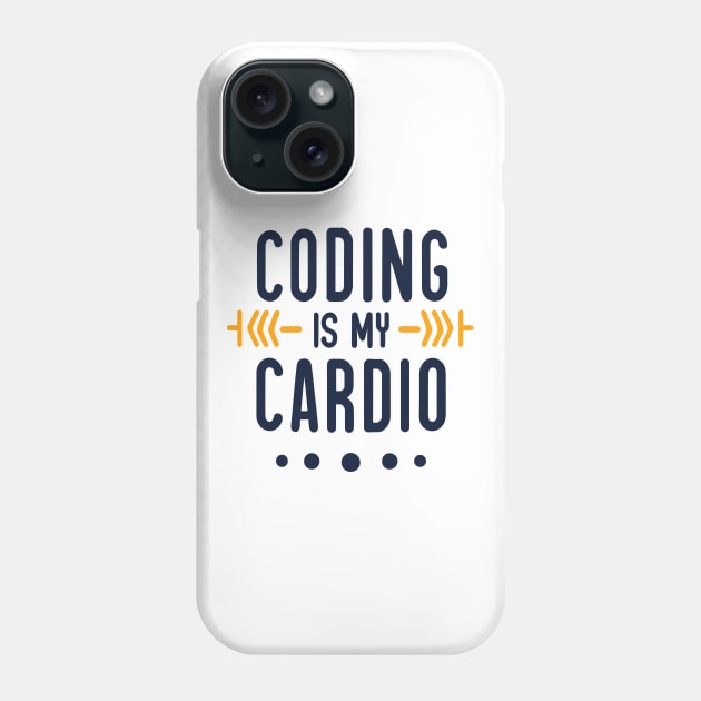 Coding Is My Cardio | Techie Cardio Fun Phone Case by Indigo Lake