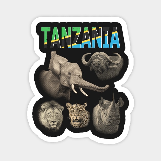 Big Five Tanzania Safari Magnet by scotch