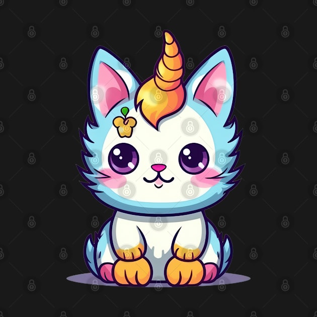 Baby cat unicorn by RosaliArt