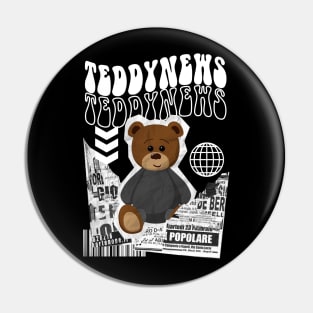 Teddy News Pin