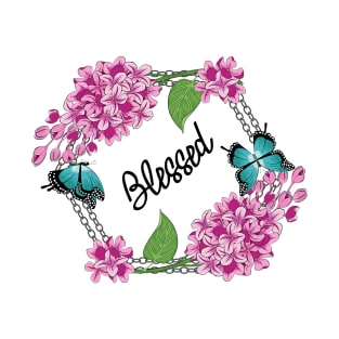 Blessed - Lilacs And Butterflies T-Shirt