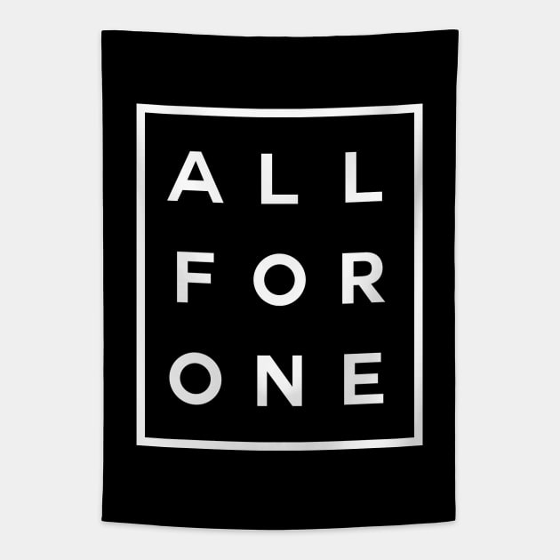 All For One Boxed (White) Tapestry by inotyler