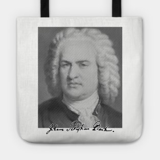 Johann Sebastian Bach Portrait Signature Tote