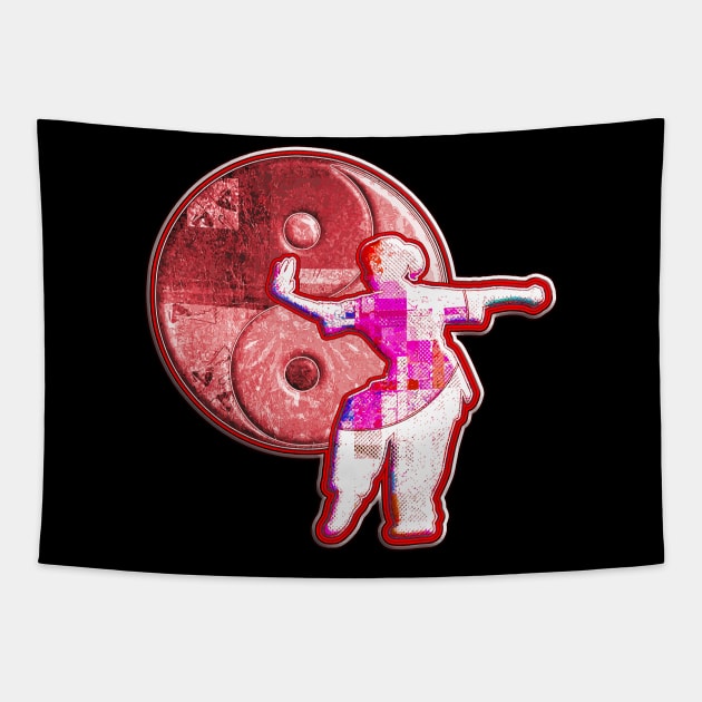 Tai Chi And Ying Yang  Design Tapestry by crunchysqueak