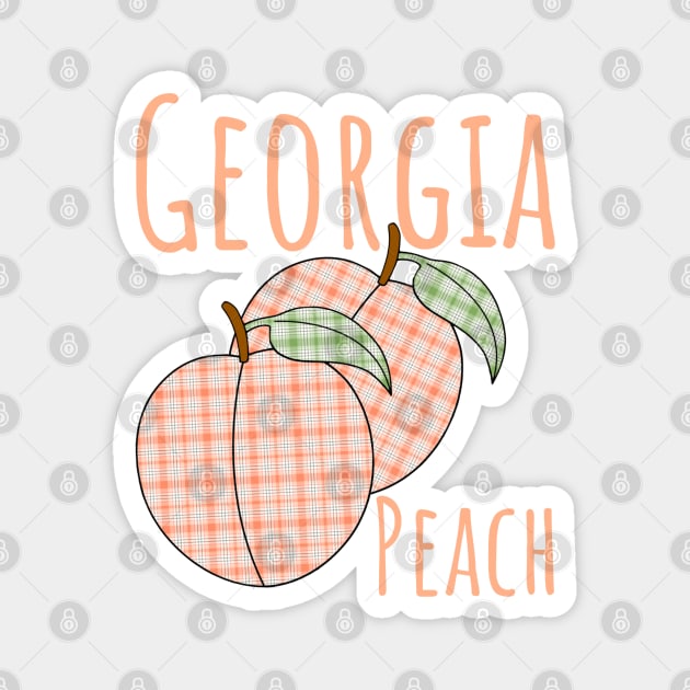 Georgia Peach Magnet by Witty Things Designs