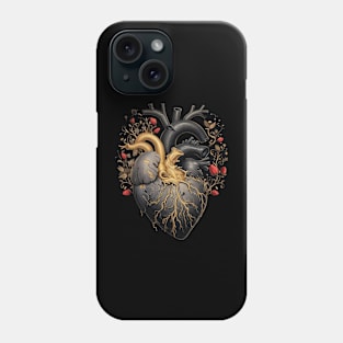 Intricate Anatomical Heart Design Phone Case