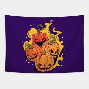 horror pumpkin halloween Celebration Tapestry