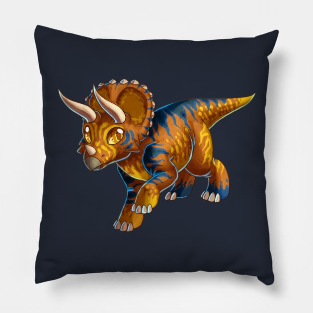 Triceratops Pillow by cometkins