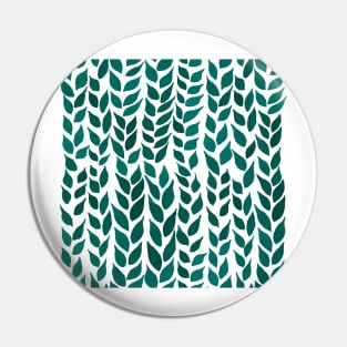 Simple Watercolor Leaves - Teal Pin