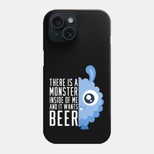 Beer Monster - Cute and Fluffy Phone Case by ArticaDesign