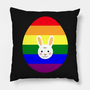 Happy Easter gay pride holiday celebration concept. Pillow