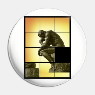 Le penseur The Thinker, sliding pictures game puzzle Pin