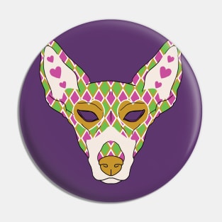 Mardi Gras Hound Pin