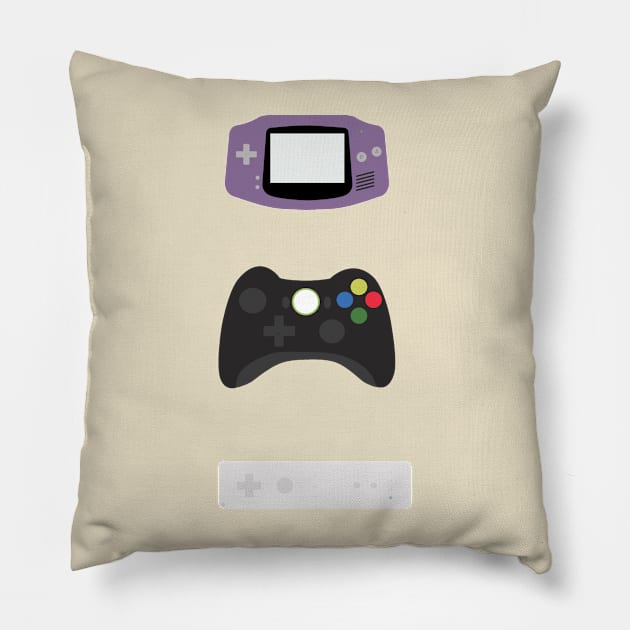 Game Controllers History 01 Pillow by JorisLAQ