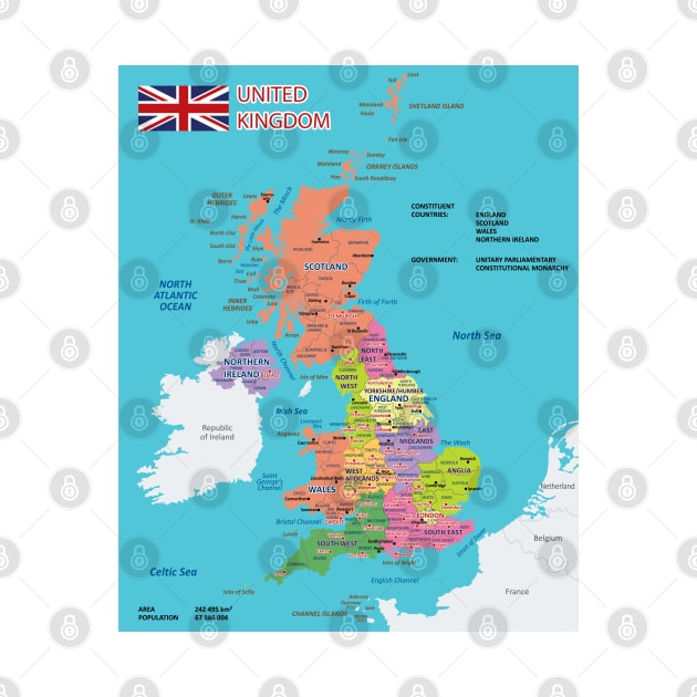 Political map of England by AliJun