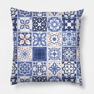 Portuguese Tile Pattern Pillow