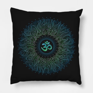 Pranava Yoga. Shanti Om. Mandala Pillow