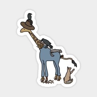 Giraffe Scarecrow Magnet