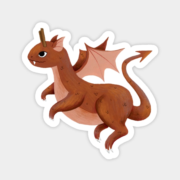 cinnamon dragon Magnet by annyamarttinen