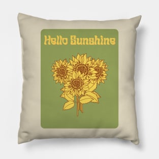 Hello Sunshine-sunflowers Pillow