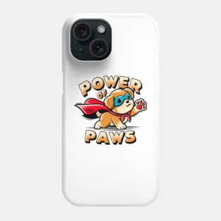 Cute cartoon dog with superhero cape Phone Case