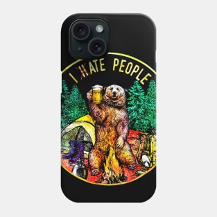 Camping Hiking Beer I Hate People I Ate People Phone Case