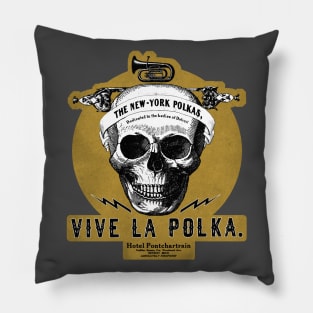 Vintage Polka Skull Pillow