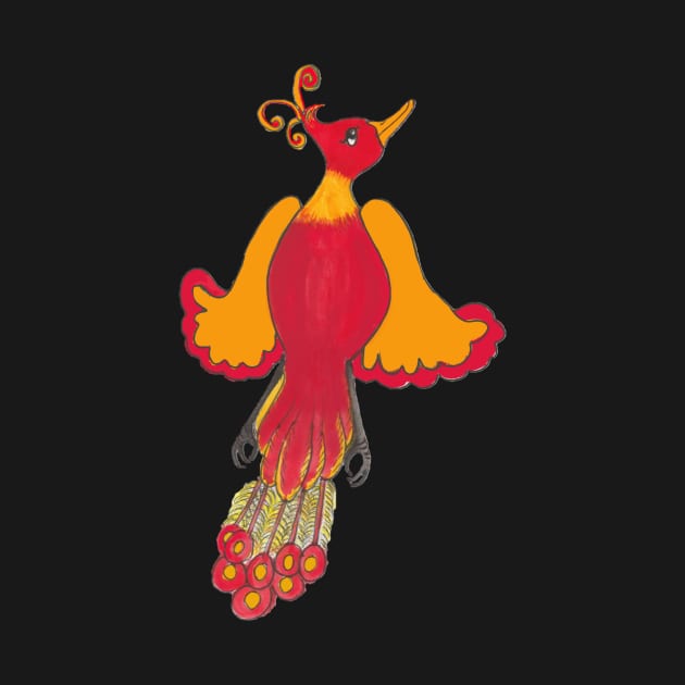 Fantasy Fire bird Sticker by lynncostelloe