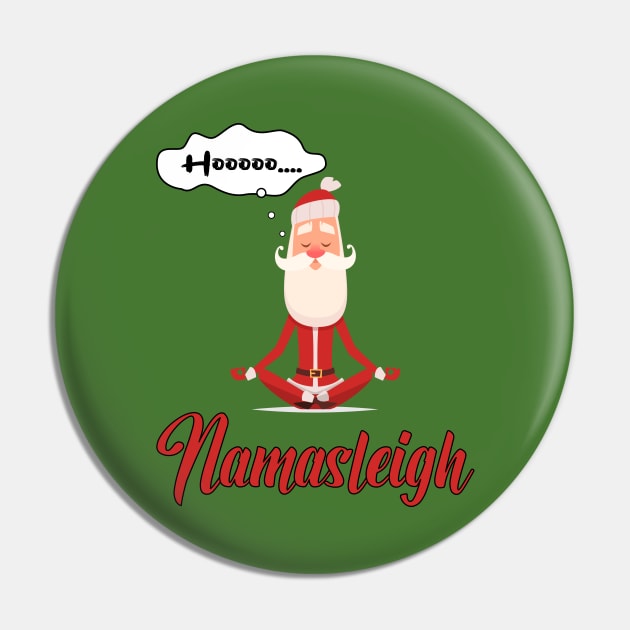 Hoooo...Namasleigh - Yoga Santa Pin by Blended Designs