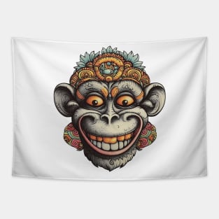 Ornamental trippy chimp Tapestry