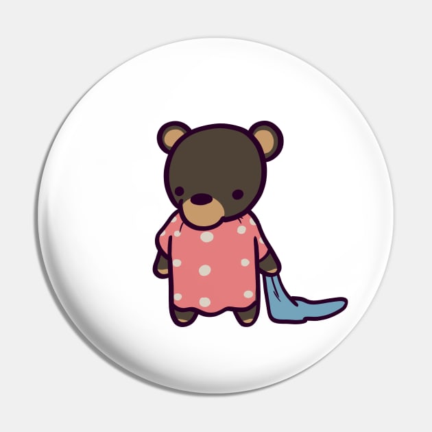 Cute Bear Cub Bedtime Pin by ThumboArtBumbo