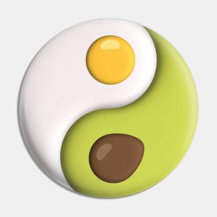 Avocado Egg Yin Yang Pin