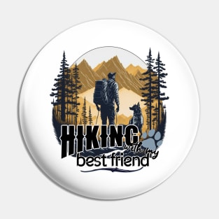 hiking mountains dog adventure Pin