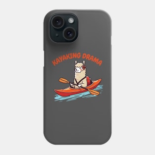 Kayaking llama Phone Case