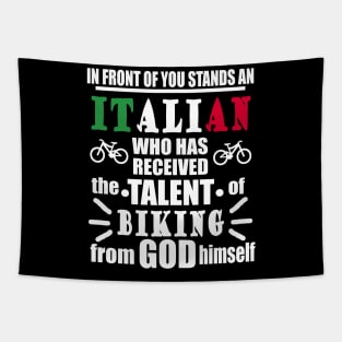 Italian Biking Downhill Cycling Gift Tapestry