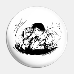 Roy Mustang and Riza Hawkeye FullMetal Alchemist Pin