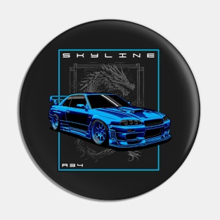 Nissan Skyline R34 Dragon Design Pin