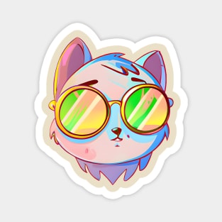 Cat wearing sunglasses Magnet